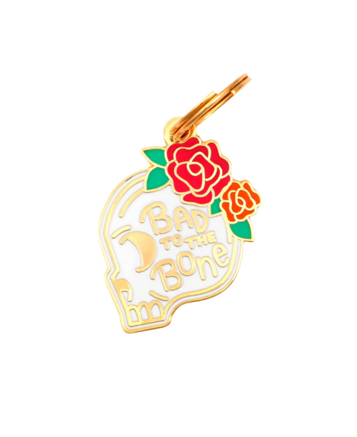 Bad to the Bone Pet ID Dog Tag