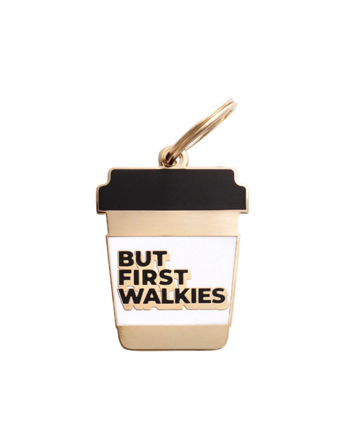But First Walkies Pet ID Dog Tag