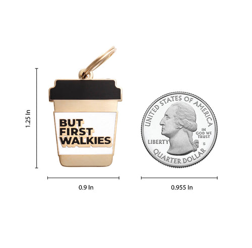 But First Walkies Pet ID Dog Tag